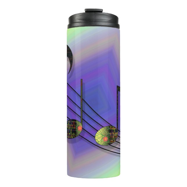 Termo Taza térmica de notas de Dubstep (Anverso)
