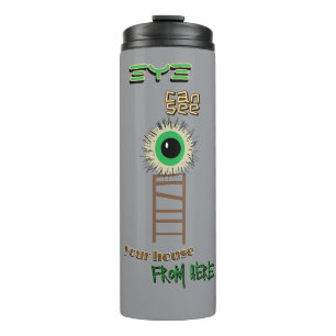 Termo Taza térmica de ojo verde espeluznante