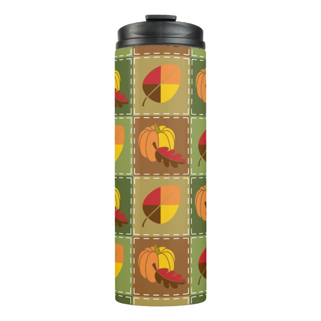 Termo Taza térmica de otoño Quilt (Anverso)