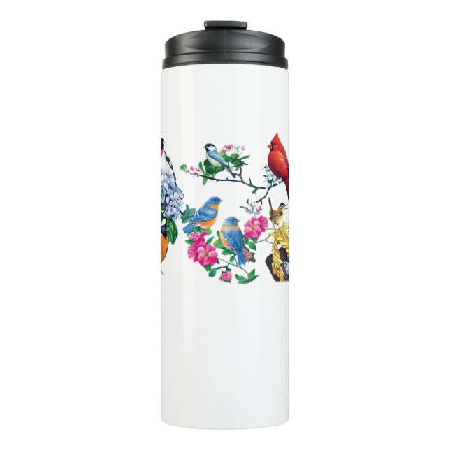 Termo Taza térmica de pájaros de jardín (Anverso)
