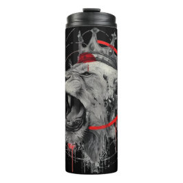 Termo Taza térmica de polka basura de león coronado rugi