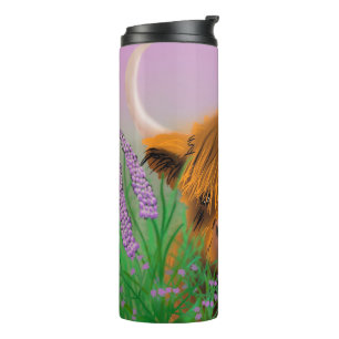 Termo Taza térmica de prado de lavanda de vaca de las Hi