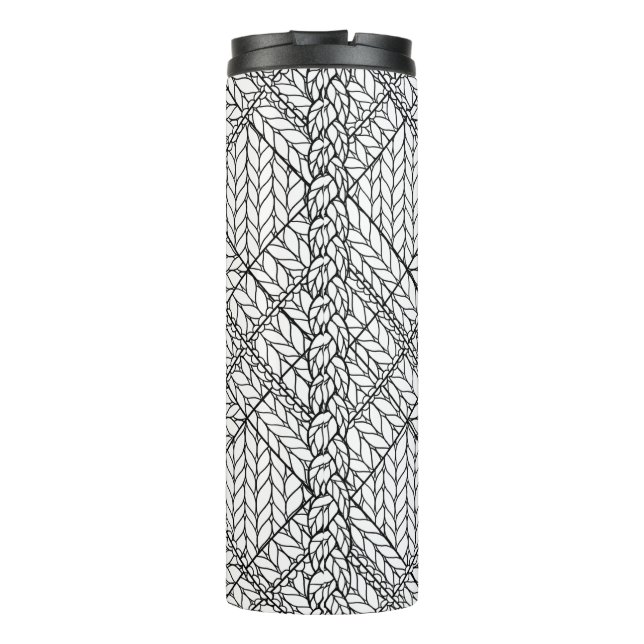 Termo Taza térmica de punto argyle blanca (Reverso)