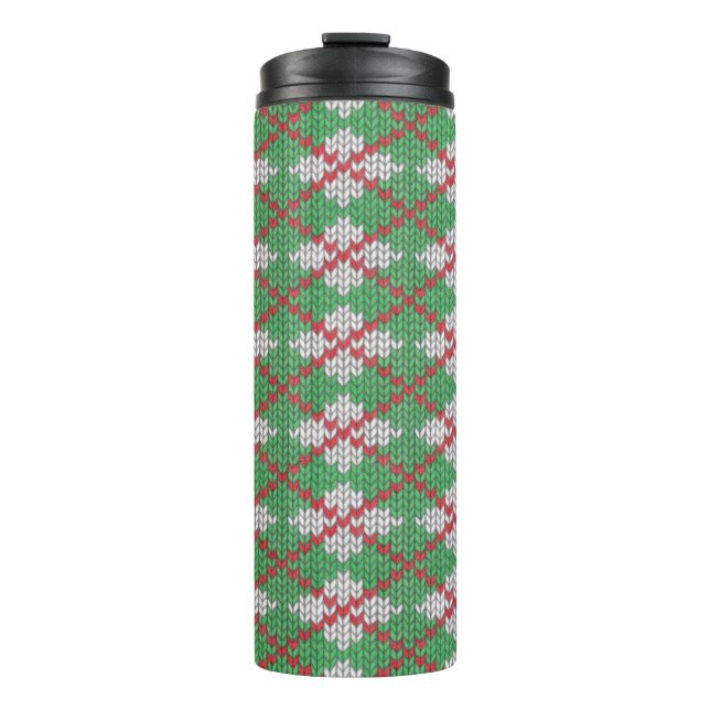 Termo Taza térmica de punto argyle de NAVIDAD (Anverso)