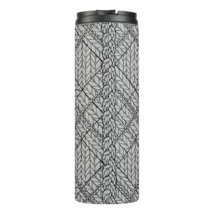 Termo Taza térmica de punto argyle gris