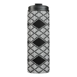 Termo Taza térmica de punto argyle negro