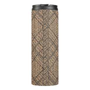 Termo Taza térmica de punto argyle TAN