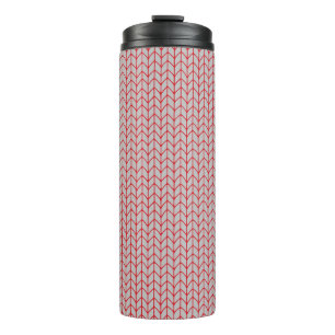 Termo Taza térmica de punto gris roja