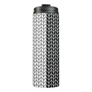 Termo Taza térmica de punto NEGRO Y BLANCO