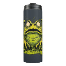 Taza térmica de rana mutante tóxica espeluznante