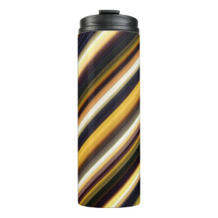Termo Taza térmica de rayas doradas
