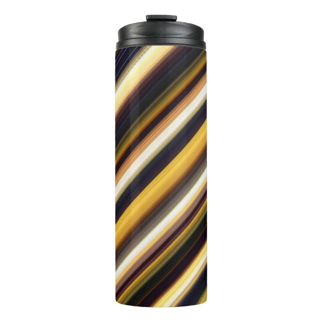 Termo Taza térmica de rayas doradas (Anverso)