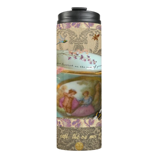 Termo Taza térmica de regalo romántico rococo (Anverso)