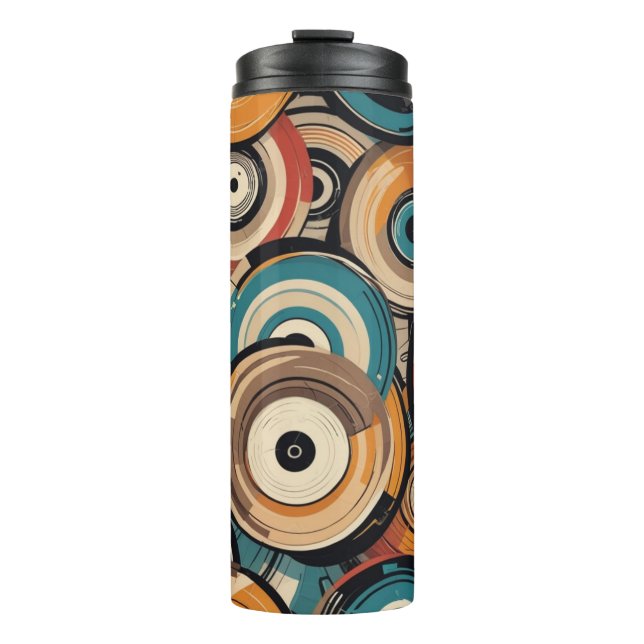 Termo Taza térmica de registros abstractos (Anverso)