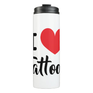 Termo Taza térmica de tatuajes que amo para amante de ta