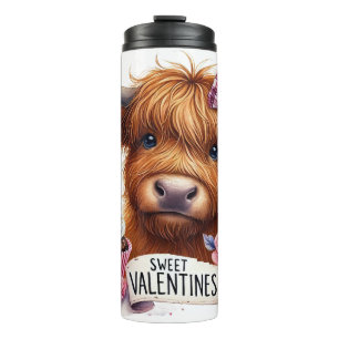 Termo Taza térmica de vaca Highland dulce día de San Val