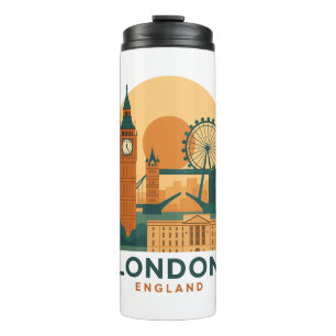 Termo Taza térmica de viaje vintage Londres Inglaterra