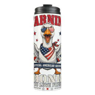 Termo Taza térmica del 4 de julio del ganso enojado