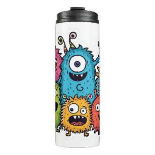 Termo Taza térmica divertida de la pandilla de monstruos