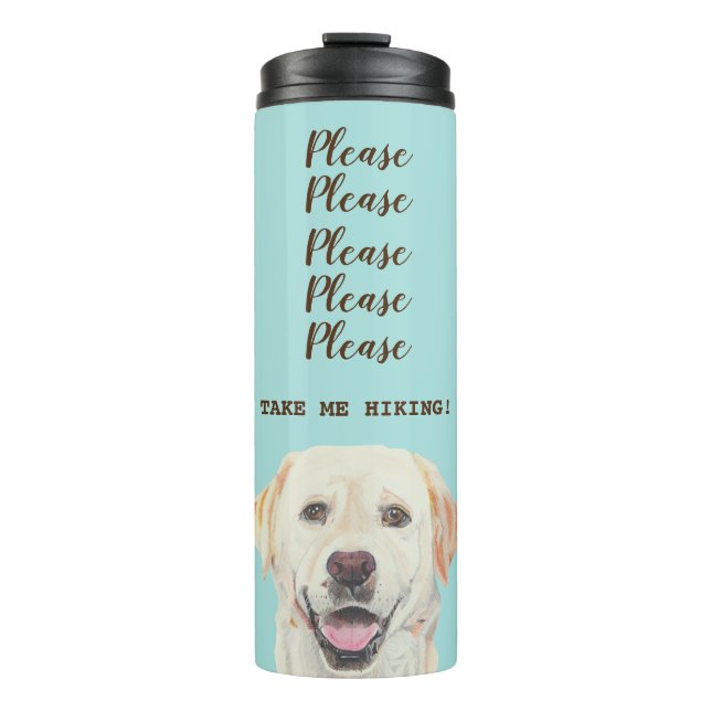 Termo Taza térmica divertida de Labrador Retriever (Anverso)