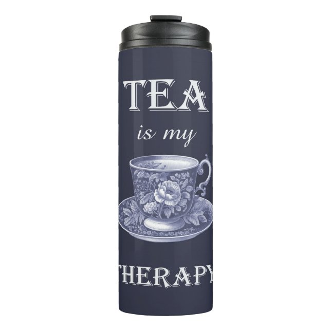Termo Taza térmica 'El té es mi terapia' (Anverso)