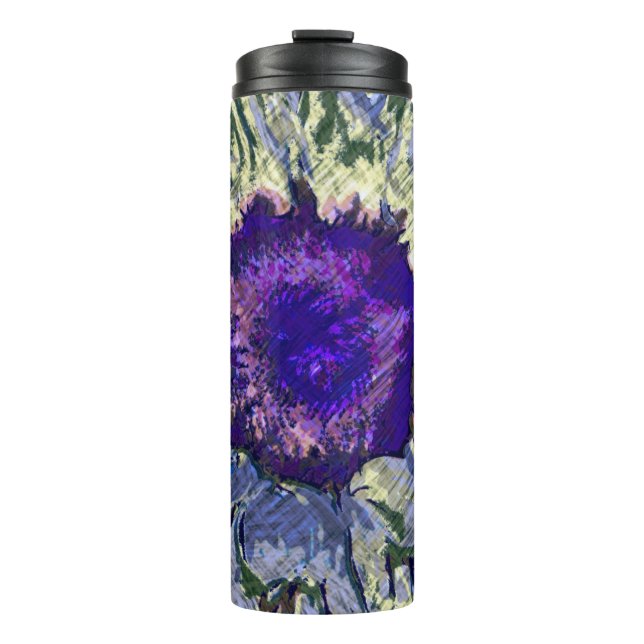 Termo Taza Térmica Flor Púrpura (Anverso)