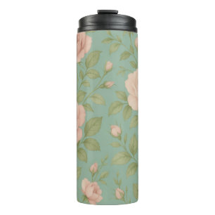 Termo Taza térmica floral vintage