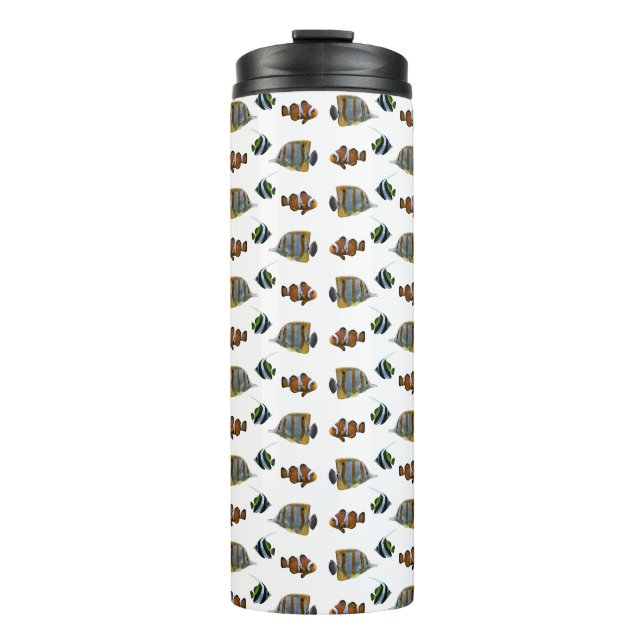 Termo Taza Térmica Frenesí de Peces Tropicales (Anverso)