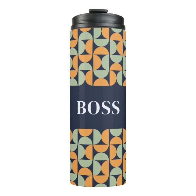 Termo Taza térmica geométrica moderna personalizada (Anverso)
