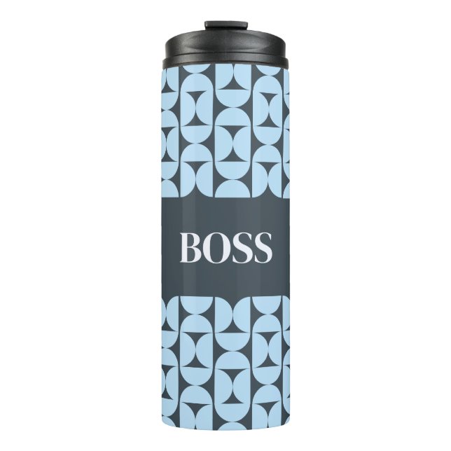 Termo Taza térmica geométrica moderna personalizada (Anverso)