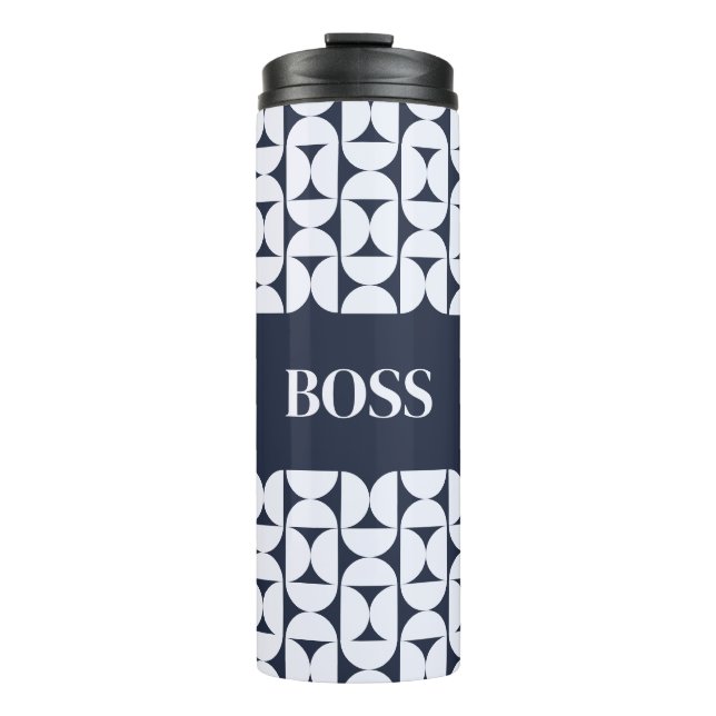 Termo Taza térmica geométrica moderna personalizada (Anverso)
