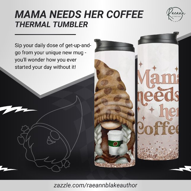 Termo Taza térmica Gnome para el café de Mamá (Subido por el creador)