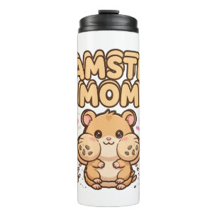 Termo Taza Térmica Kawaii Mamá de Hámster