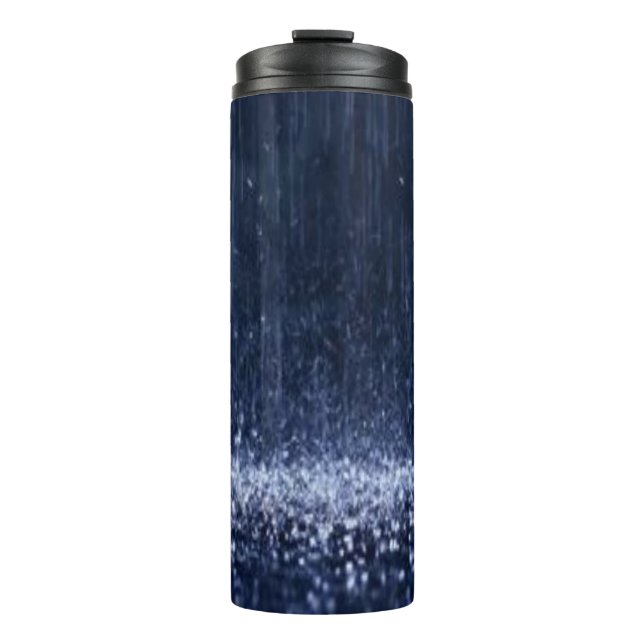 Termo Taza Térmica Lluvia Azul  (Anverso)