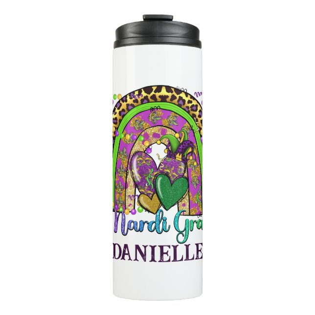 Termo Taza térmica Mardi Gras arcoíris (Anverso)