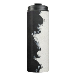 Termo Taza térmica moderna en blanco y negro