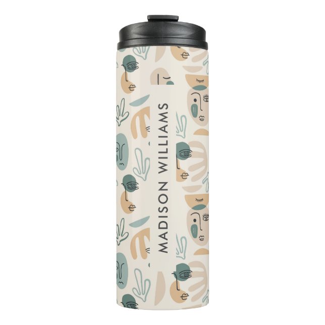 Termo Taza térmica moderna minimalista con monograma (Anverso)