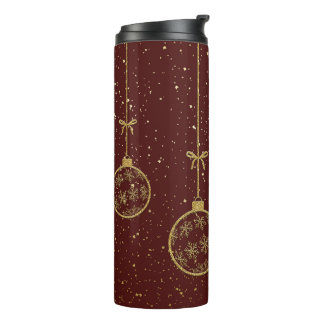 Termo Taza Térmica Navideña con Adorno de Carmesí y Dora