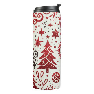Termo Taza térmica navideña con brillo festivo