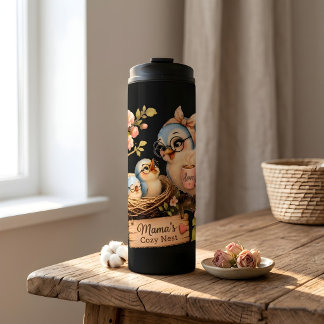Termo Taza térmica negra El Nido Acogedor de Mamá
