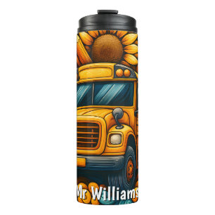 Termo Taza térmica para conductor de autobús de crayones
