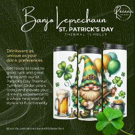 Termo Taza térmica para el día de San Patricio con duend