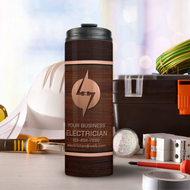 Termo Taza térmica para negocios de electricista (Subido por el creador)