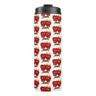 Termo Taza Térmica Pareja Corazones Rojos