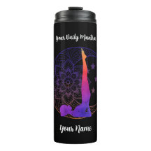 Taza térmica personalizada con nombre y mantra