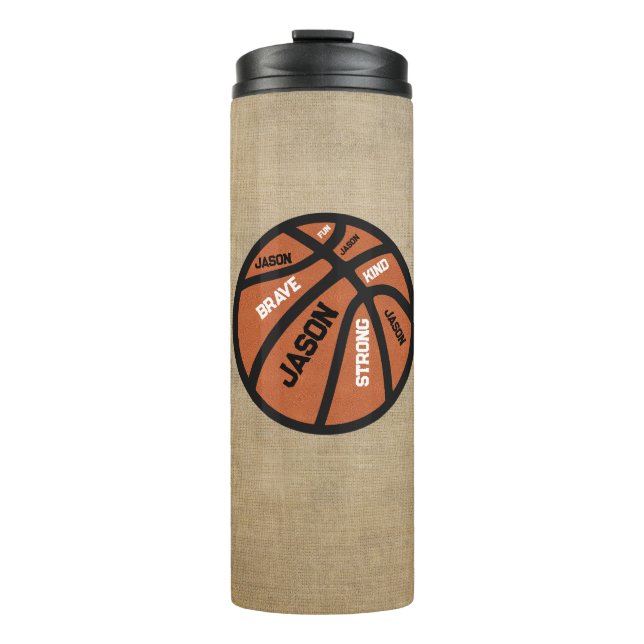 Termo Taza térmica personalizada de baloncesto (Anverso)