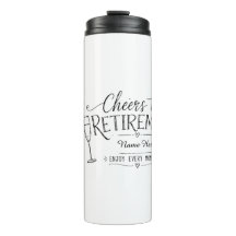 Taza térmica personalizada de brindis por jubilaci