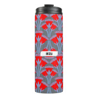 Taza térmica personalizada de campanilla roja