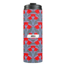 Taza térmica personalizada de campanilla roja