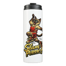 Taza térmica personalizada de gato siamés de balon